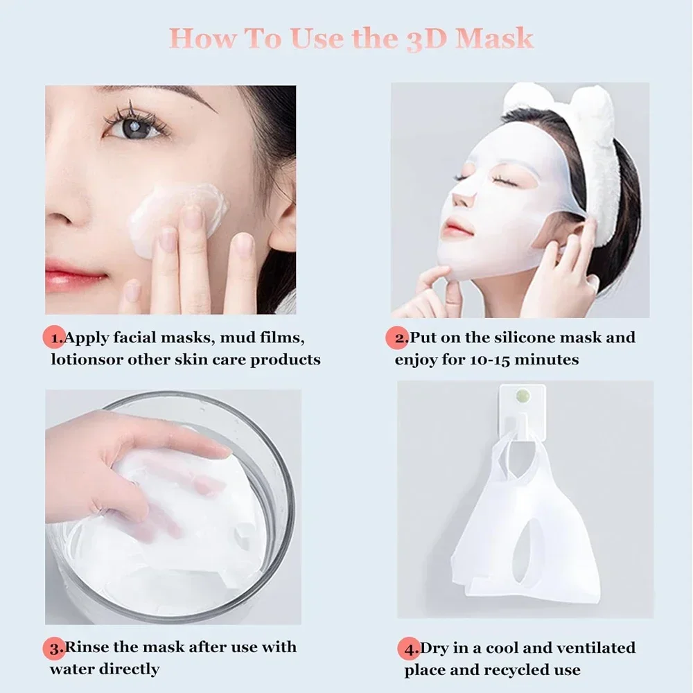 Silicone Facemask Holder Reusable Silicone Face Mask Holder for Sheet Masks Wet Locking Avoid Evaporation Skincare Beauty Tool - Image 6