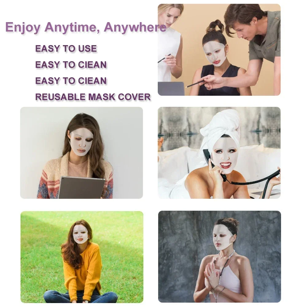 Silicone Facemask Holder Reusable Silicone Face Mask Holder for Sheet Masks Wet Locking Avoid Evaporation Skincare Beauty Tool - Image 11