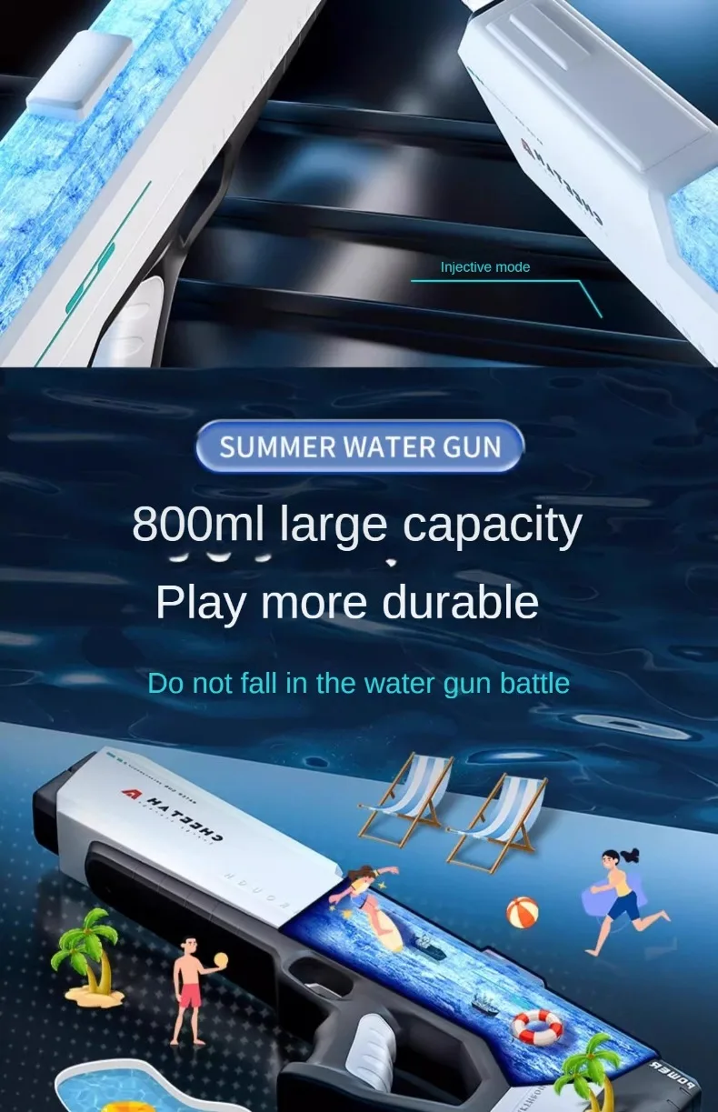 High Pressure Electric Water Gun Fully Automatic Absorb Water Burst Watergun Toys for Kids Summer Outdoor Pool Fight Games Gifts - Image 20