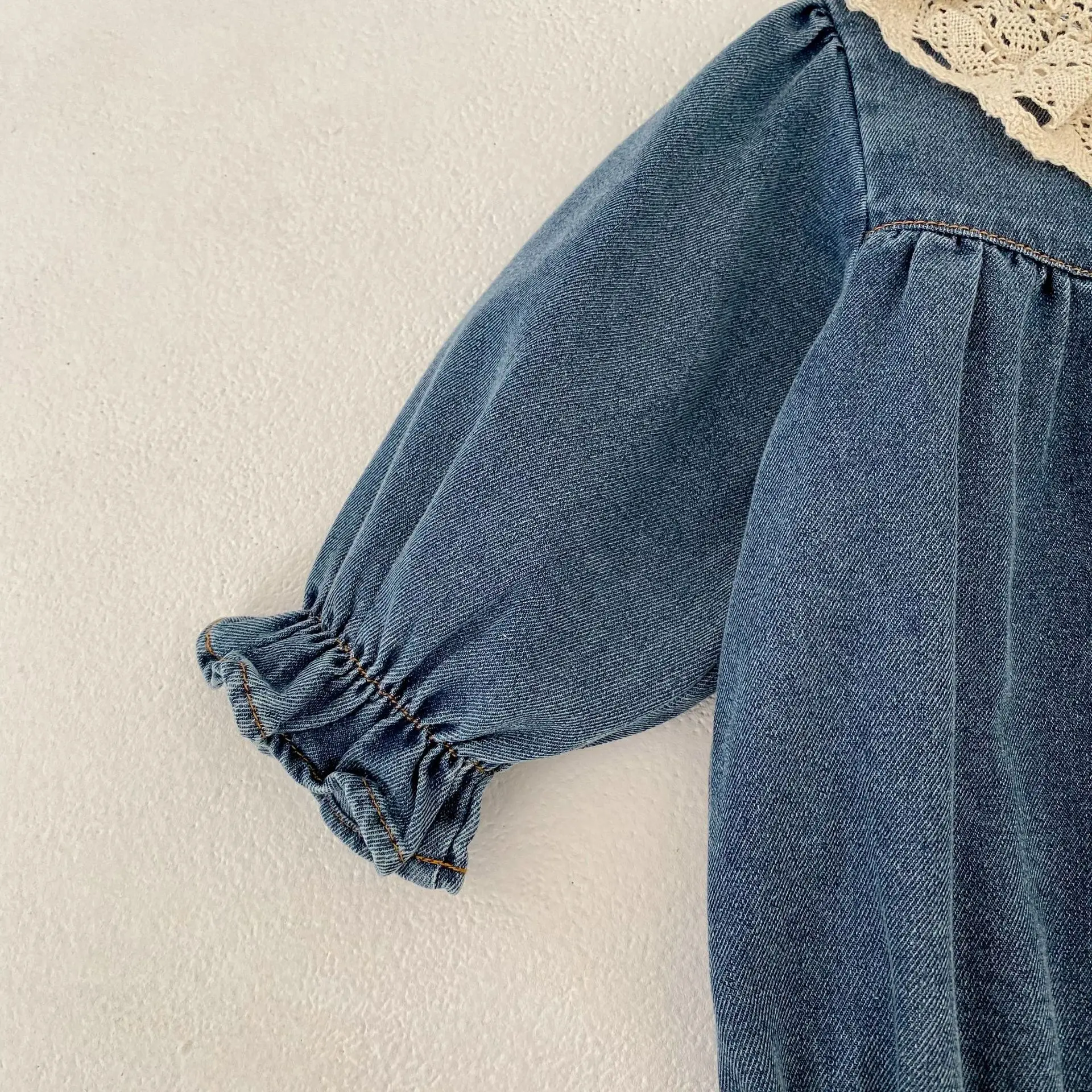 Spring and Autumn New Long Sleeve Baby Girl's Denim Clothes - Image 11
