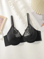 Women's sexy lace plus size bra with steel rims gathered push ups breathable and comfortable close fitting underwear MR2989
