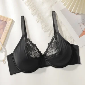 Women's sexy lace plus size bra with steel rims gathered push ups breathable and comfortable close fitting underwear MR2989